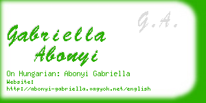 gabriella abonyi business card